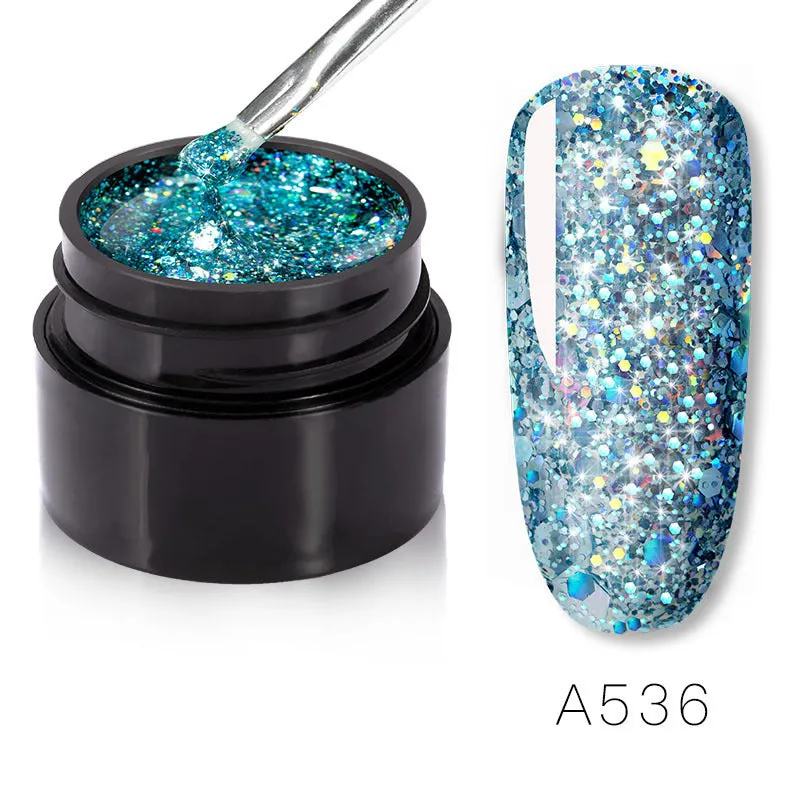 Set of eight colourful nail polish bottles in shades RFA531 to RFA538 with chip-resistant formula