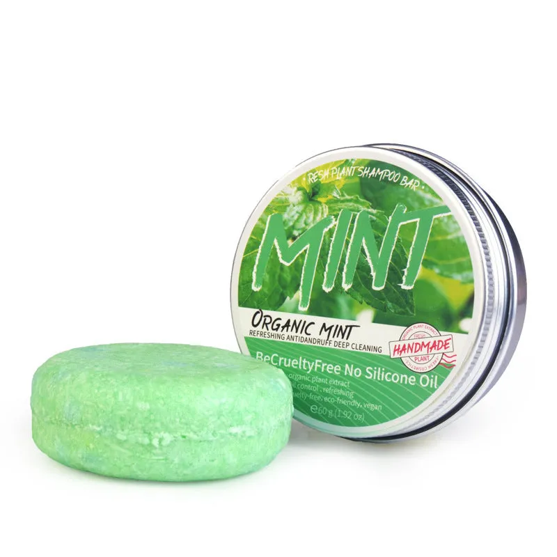 Ginger shampoo soap 60g anti-dandruff bar on a wooden surface