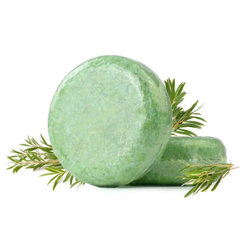 Ginger shampoo soap 60g anti-dandruff bar on a wooden surface