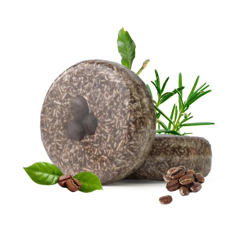 Ginger shampoo soap 60g anti-dandruff bar on a wooden surface