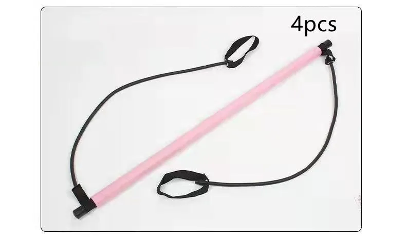 92cm Pilates bar with stainless steel tube and foam grip in light blue on a white background