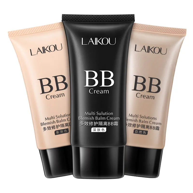 Lycome Repair and Isolate BB Cream liquid foundation in three shades Dark complexion, Ivory, Natural color