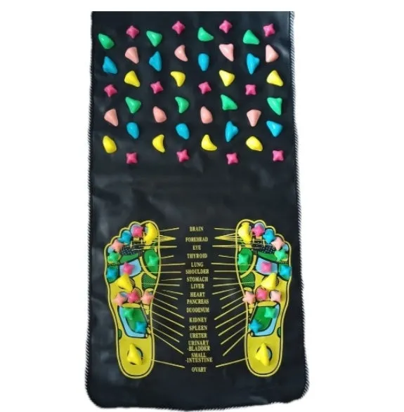 Cobblestone Road foot pad massager in black 35cm square with infrared and mechanical control for home foot relaxation