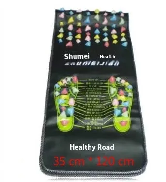 Cobblestone Road foot pad massager in black 35cm square with infrared and mechanical control for home foot relaxation