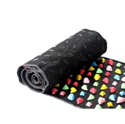 Cobblestone Road foot pad massager in black 35cm square with infrared and mechanical control for home foot relaxation