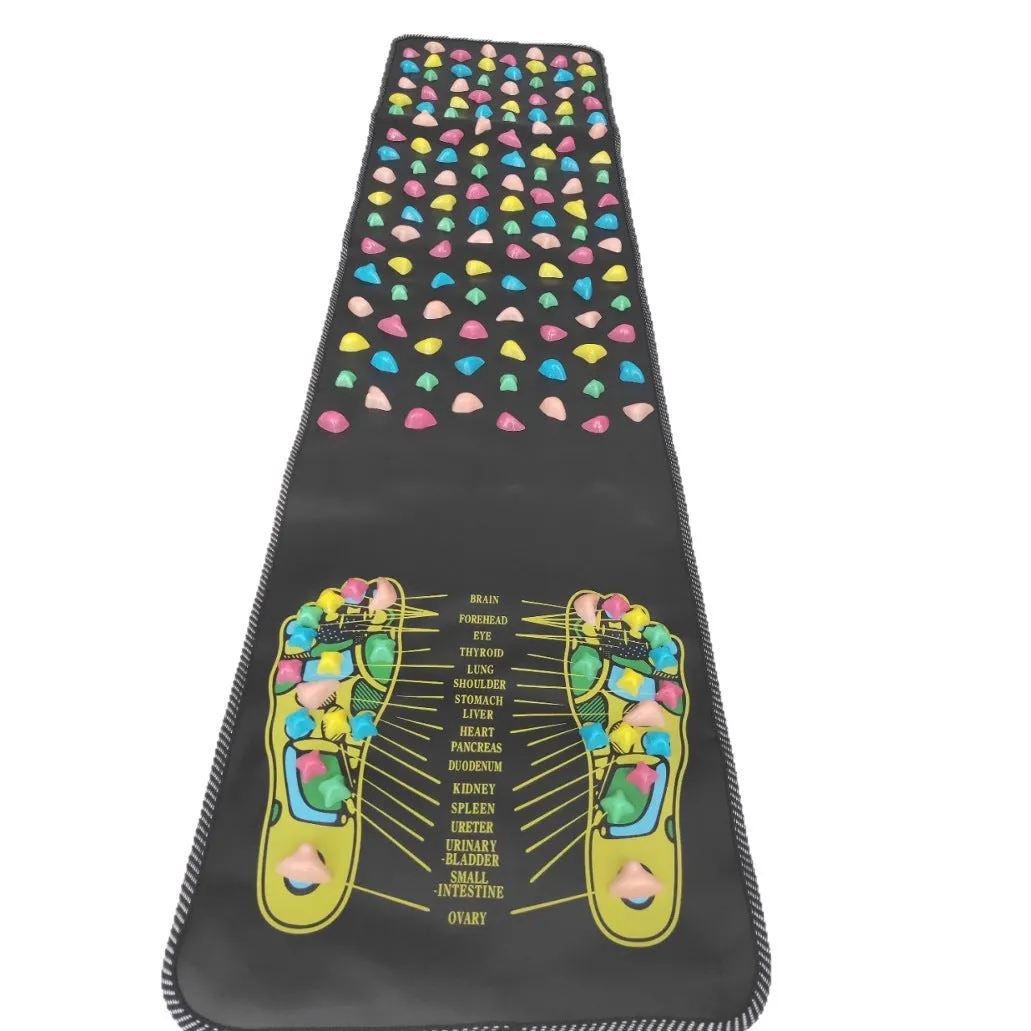 Cobblestone Road foot pad massager in black 35cm square with infrared and mechanical control for home foot relaxation