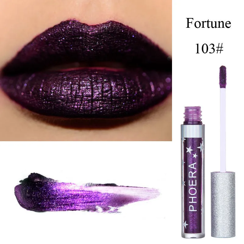 Moisturizing candy colour lip gloss with matte waterproof finish and glitter holiday metallic look, portable size