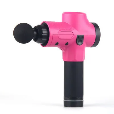 Fascia massage gun with six massage heads, 30-speed control, black colour, rechargeable battery
