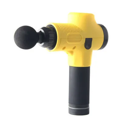 Fascia massage gun with six massage heads, 30-speed control, black colour, rechargeable battery