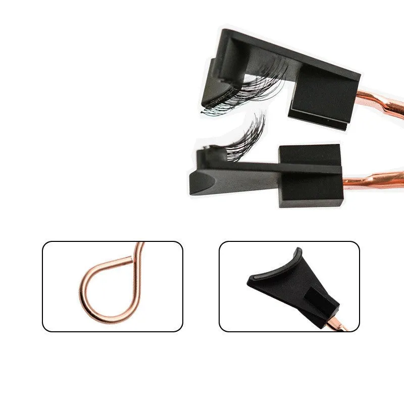 Magnetic lash applicator tool in Rose Red, clip and tweezers, 10.5cm x 6cm, lightweight 15.5g
