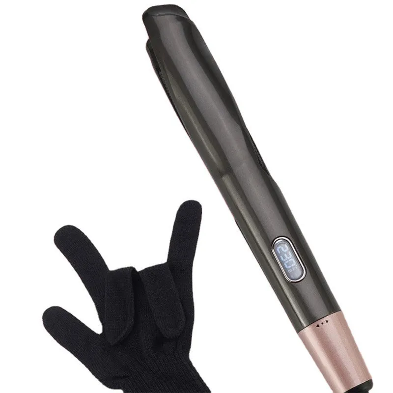 2 In 1 Hair Straightener And Curler Curling Iron For All Hair Types Tourmaline Ceramic Twisted Flat Iron For Hair Styling Metallic Grey UK Plug
