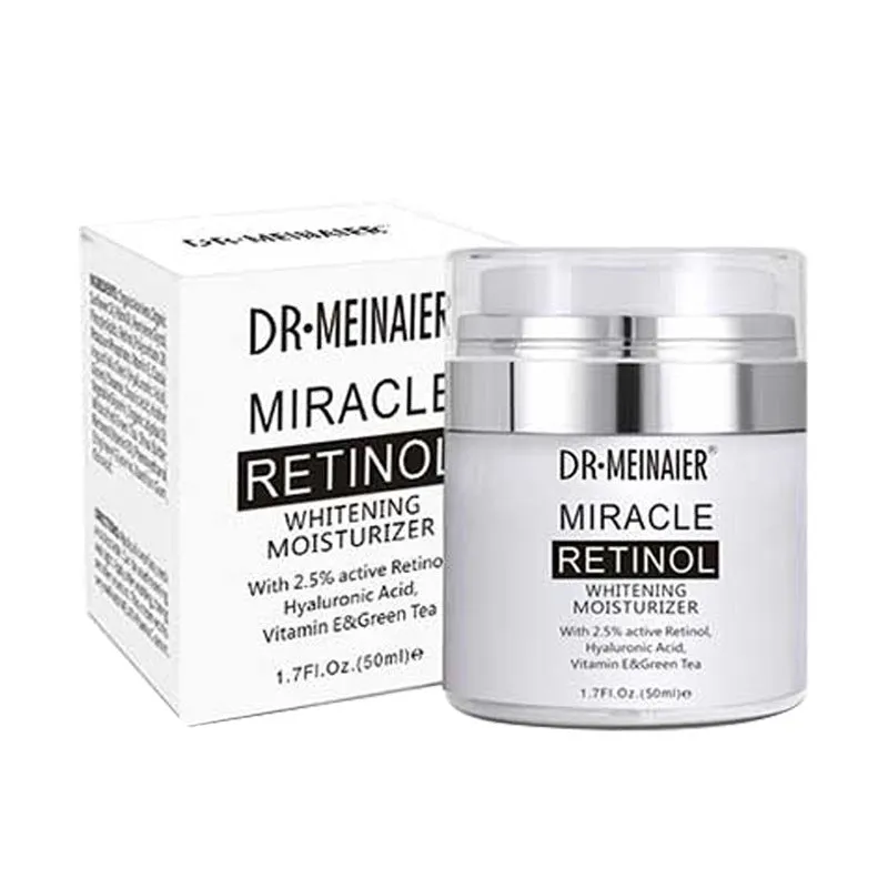 50ml retinol moisturising cream jar, shrinks pores and restores skin care product
