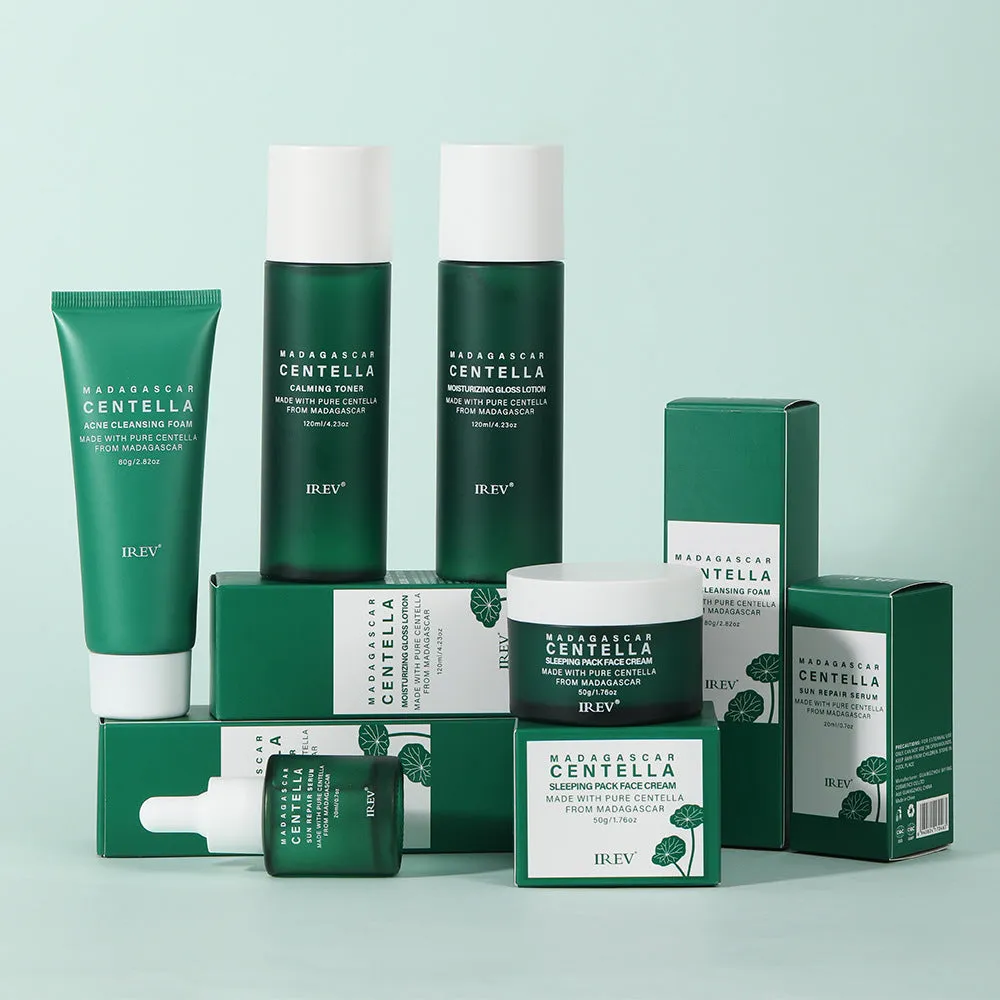 Snow Grass facial skincare set with Centella Asiatica – 80g 120mL 20mL 50g 120mL