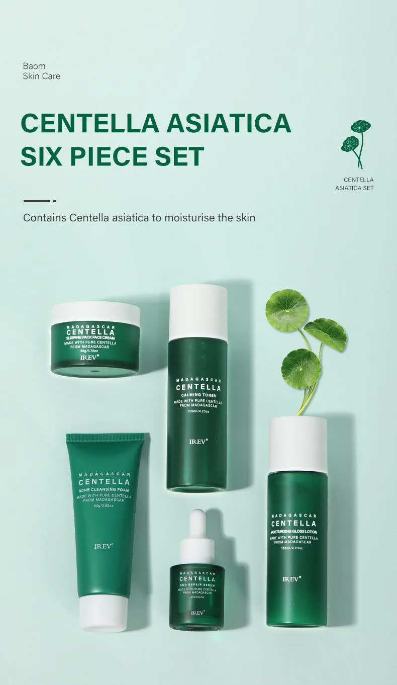 Snow Grass facial skincare set with Centella Asiatica – 80g 120mL 20mL 50g 120mL
