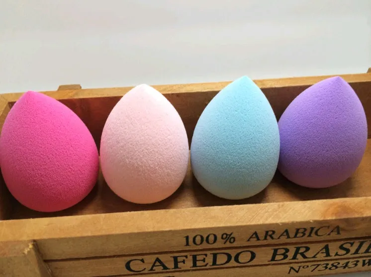 Beauty makeup sponge drops natural sponge powder puff 52x35mm in pink colour