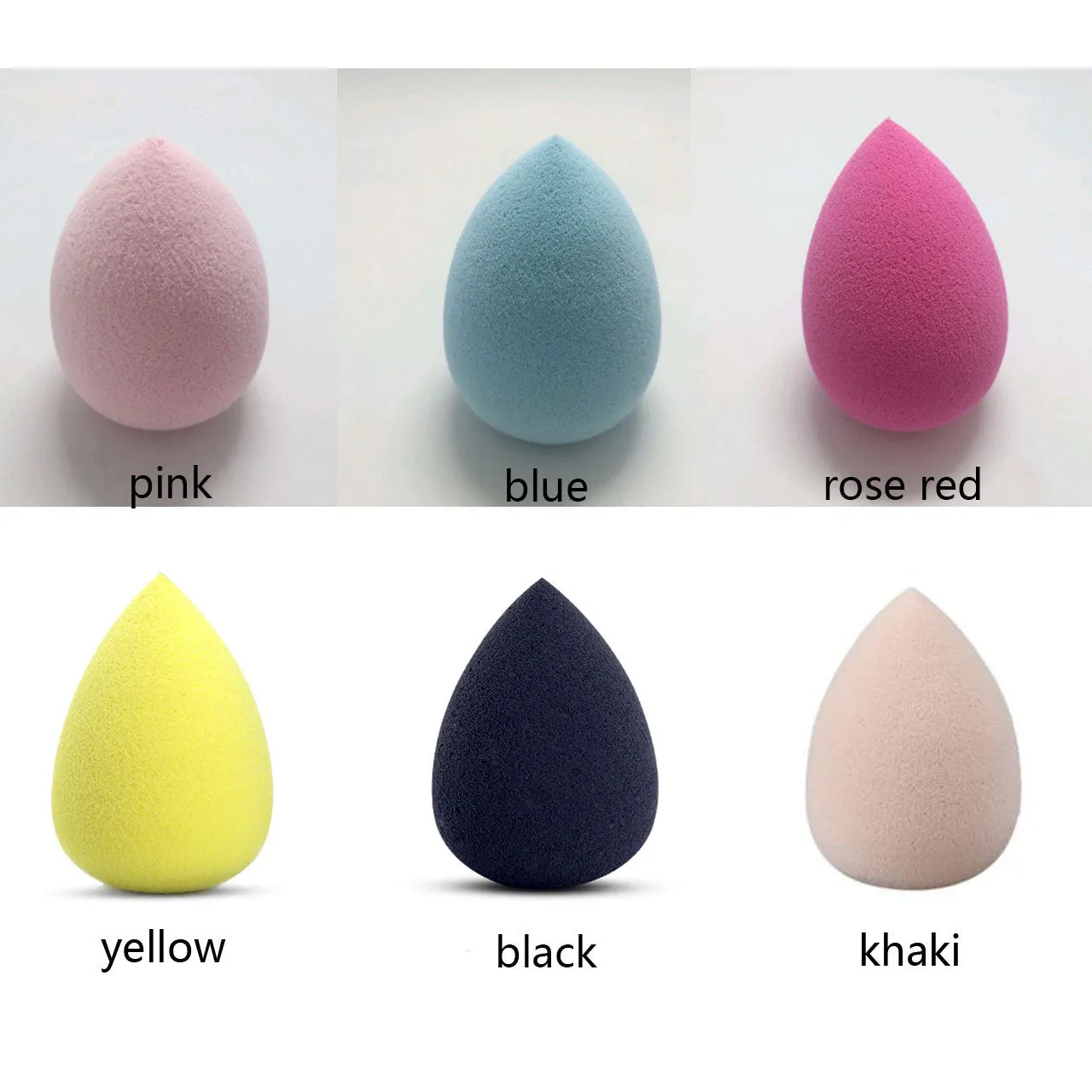 Beauty makeup sponge drops natural sponge powder puff 52x35mm in pink colour
