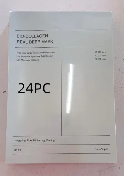 Deep Collagen Overnight Mask sheet mask with low molecular weight collagen for firming and hydrating skin, 34g