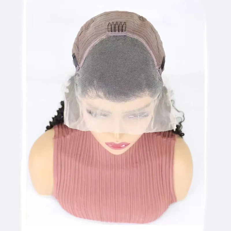 Deep wave lace front wig human hair 13x4 half lace full hand weaving long length