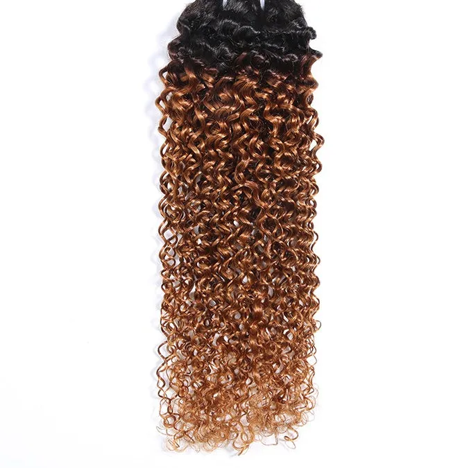 Real human hair wig in Afro kinky curly texture, brown colour, medium long length, 10-18 inch options