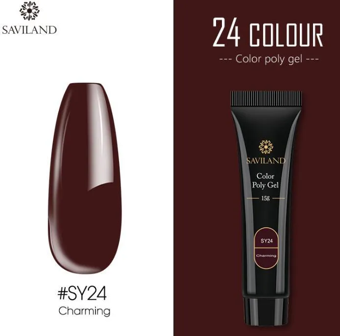15g nail coloured crystal extension glue in 24 shades SY01 to SY24 resin based