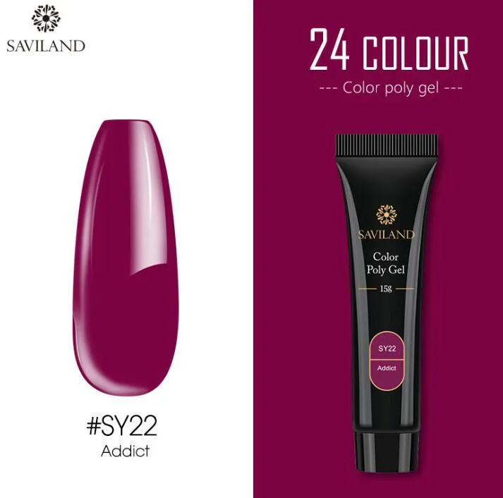 15g nail coloured crystal extension glue in 24 shades SY01 to SY24 resin based