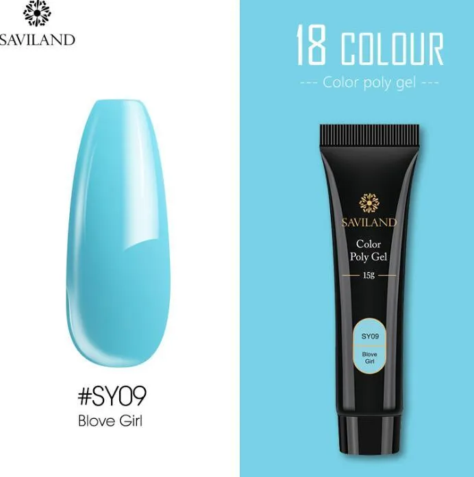 15g nail coloured crystal extension glue in 24 shades SY01 to SY24 resin based