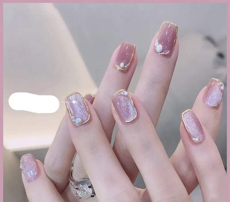 Milk Tea Crystal Stone Cat Eye Nail Polish 10ml bottle with magnetic shimmer effect in multiple colours
