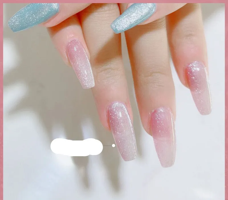 Milk Tea Crystal Stone Cat Eye Nail Polish 10ml bottle with magnetic shimmer effect in multiple colours