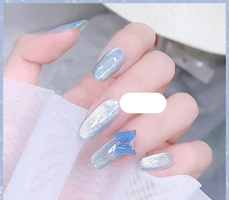 Milk Tea Crystal Stone Cat Eye Nail Polish 10ml bottle with magnetic shimmer effect in multiple colours