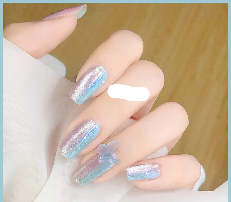 Milk Tea Crystal Stone Cat Eye Nail Polish 10ml bottle with magnetic shimmer effect in multiple colours