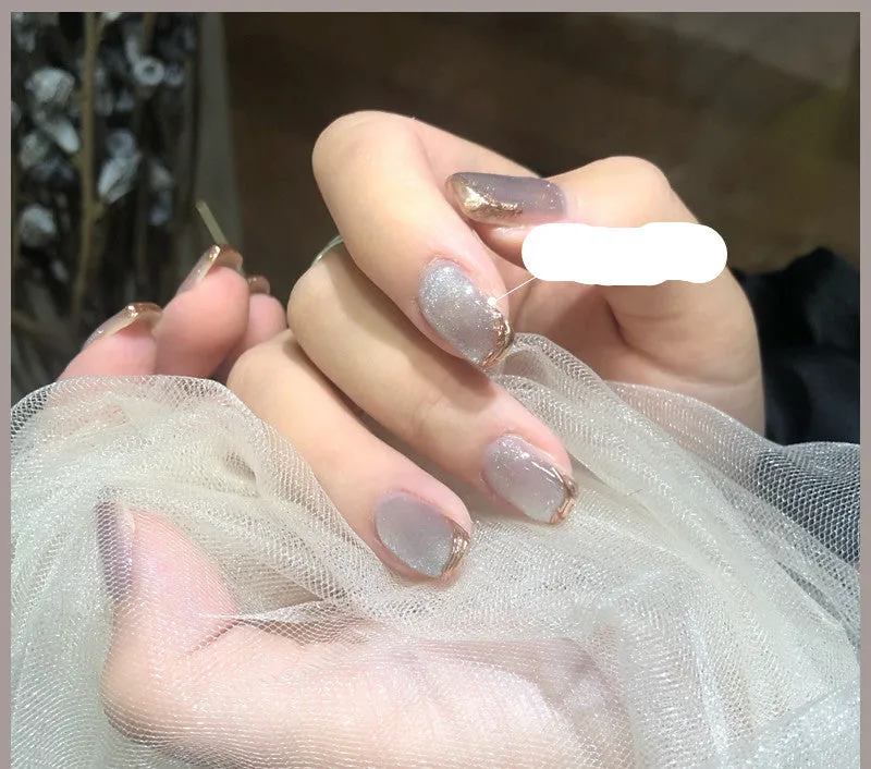 Milk Tea Crystal Stone Cat Eye Nail Polish 10ml bottle with magnetic shimmer effect in multiple colours