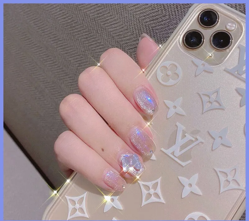 Milk Tea Crystal Stone Cat Eye Nail Polish 10ml bottle with magnetic shimmer effect in multiple colours