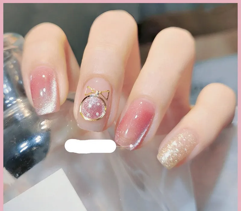 Milk Tea Crystal Stone Cat Eye Nail Polish 10ml bottle with magnetic shimmer effect in multiple colours
