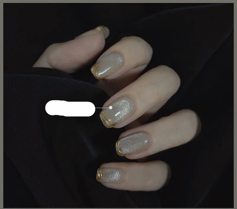 Milk Tea Crystal Stone Cat Eye Nail Polish 10ml bottle with magnetic shimmer effect in multiple colours