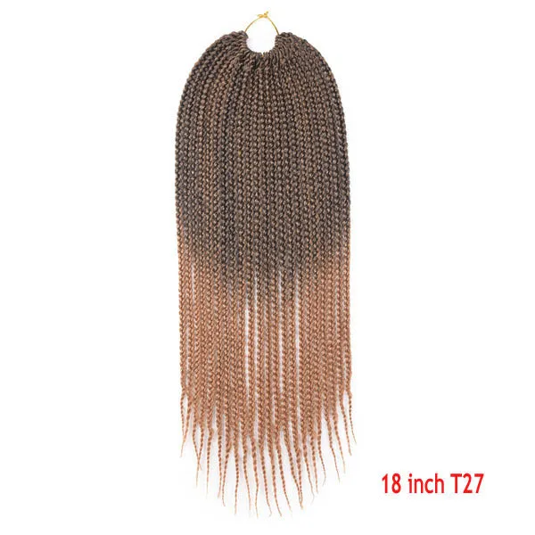 Senegal box braids crochet hair extension in exotic three-braid style, domestic silk material, 14 inch length