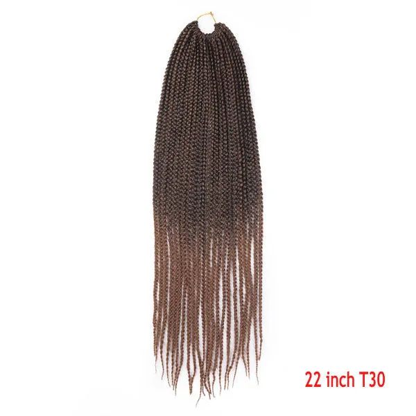 Senegal box braids crochet hair extension in exotic three-braid style, domestic silk material, 14 inch length