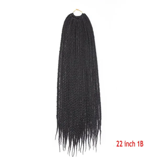 Senegal box braids crochet hair extension in exotic three-braid style, domestic silk material, 14 inch length