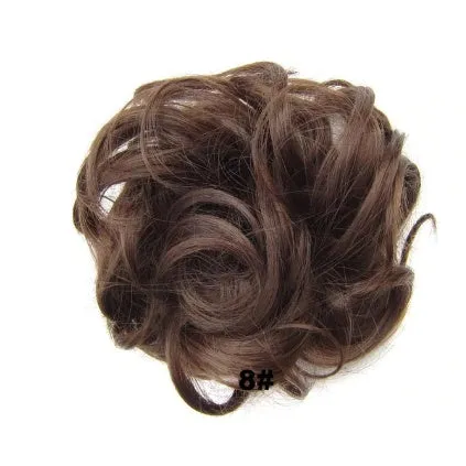 Hair ring adjustable wig band in burgundy colour on white background