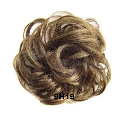 Hair ring adjustable wig band in burgundy colour on white background