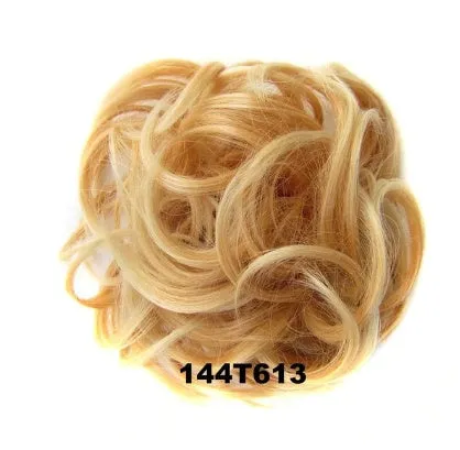 Hair ring adjustable wig band in burgundy colour on white background