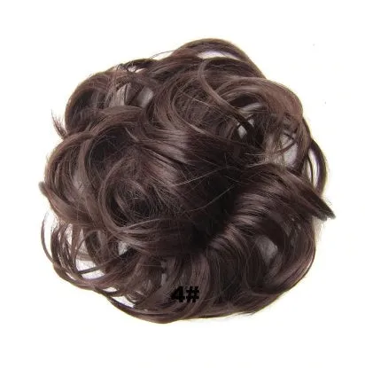 Hair ring adjustable wig band in burgundy colour on white background
