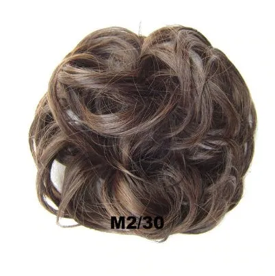 Hair ring adjustable wig band in burgundy colour on white background