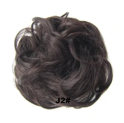 Hair ring adjustable wig band in burgundy colour on white background
