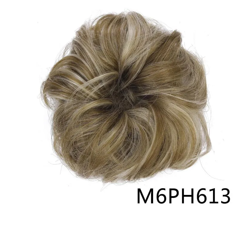 Hair ring adjustable wig band in burgundy colour on white background