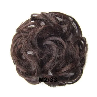 Hair ring adjustable wig band in burgundy colour on white background
