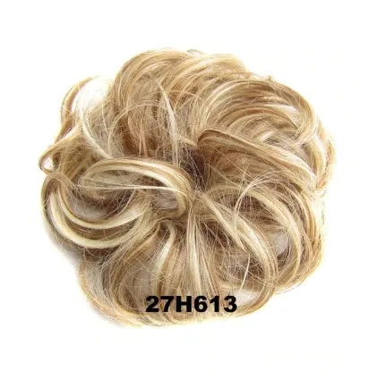 Hair ring adjustable wig band in burgundy colour on white background