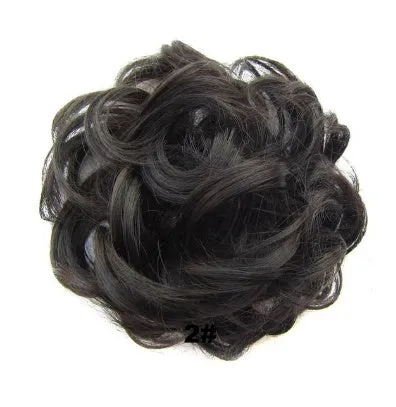 Hair ring adjustable wig band in burgundy colour on white background