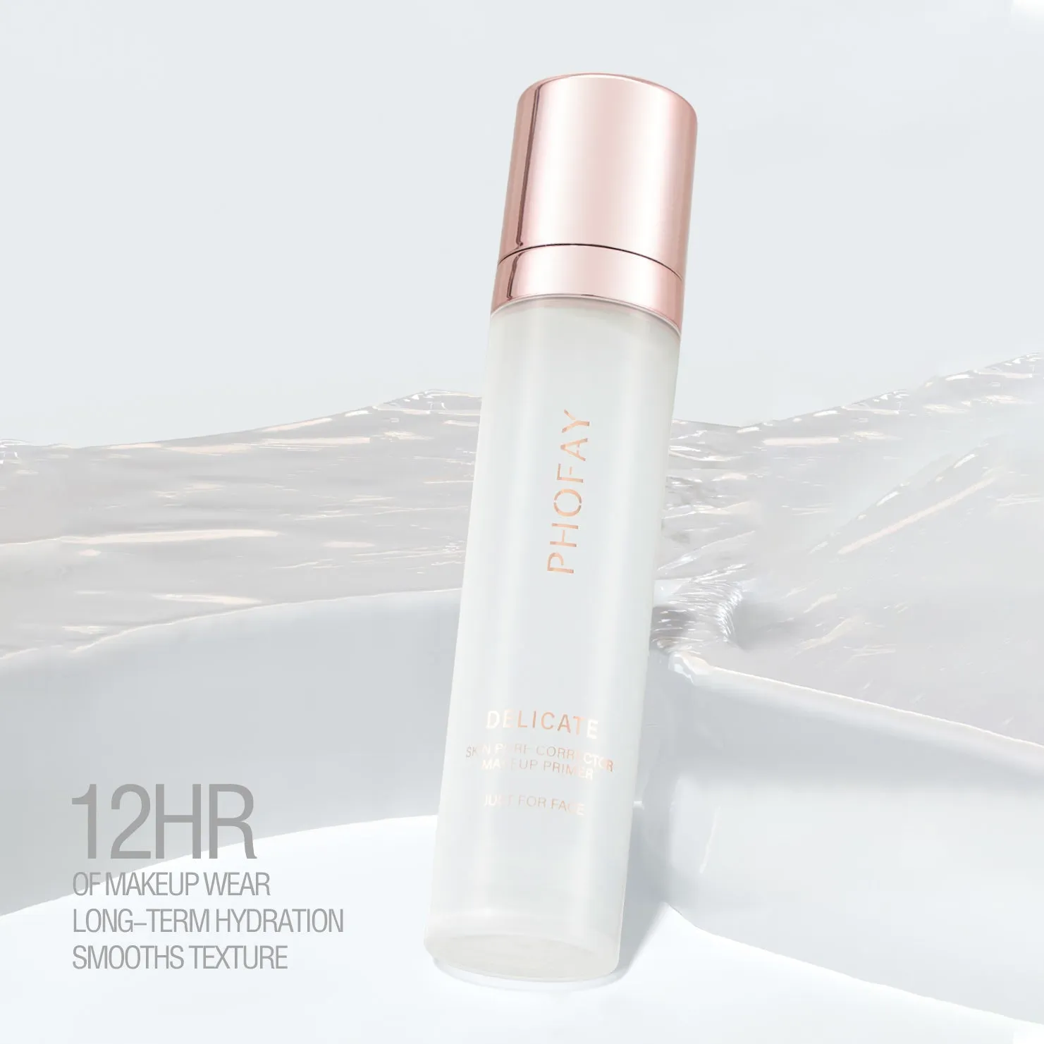 PHOFAY Hydrating Makeup Primer 25ml in a white pump bottle for smooth makeup application
