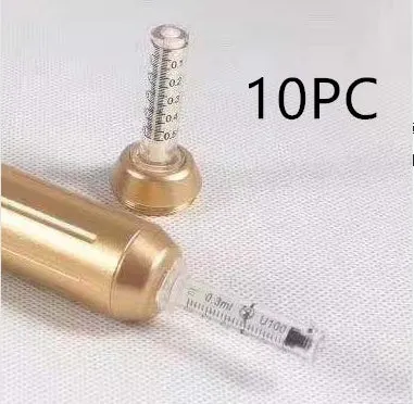 Black hyaluronic acid needle-free injection pen with adjustable depth 6-8mm and dose control 0.05-0.3ml