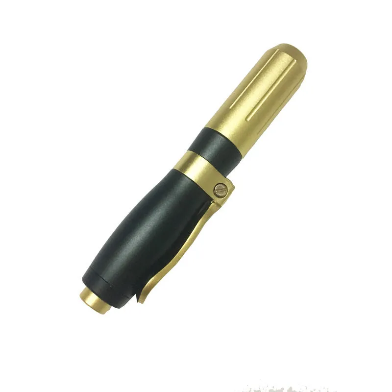 Black hyaluronic acid needle-free injection pen with adjustable depth 6-8mm and dose control 0.05-0.3ml